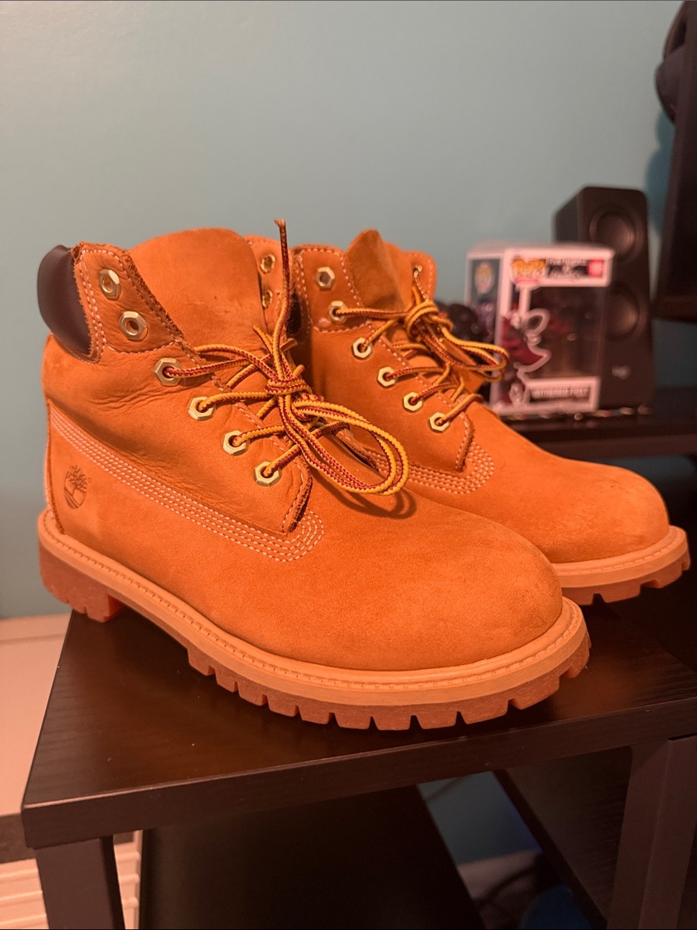 Timberland Kids Wheat Brown Suede Lace-Up Boots
